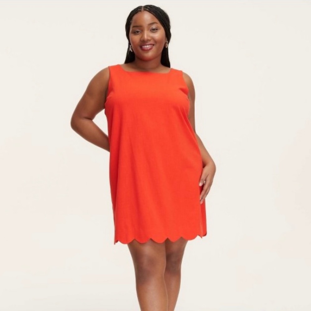 Kate Spade New York x Target Red Scallop Sleeveless Dress